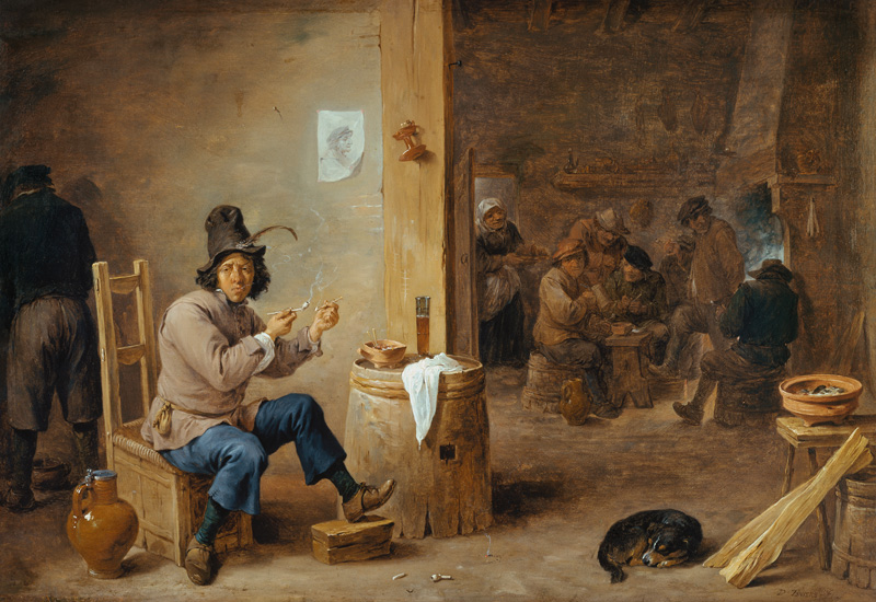 Der Raucher im Bauernwirtshaus von David Teniers d. J.