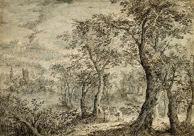 Wooded Landscape with the Temptation of Christ