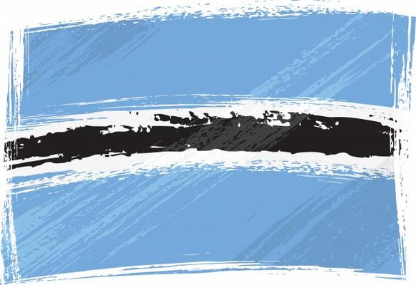 Grunge Botswana flag von Dawid Krupa