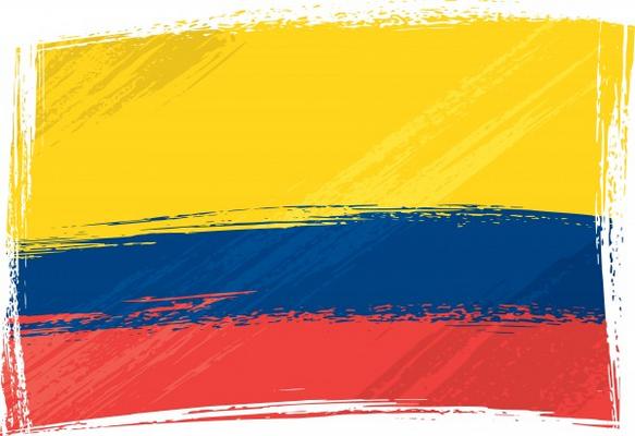 Grunge Colombia flag von Dawid Krupa