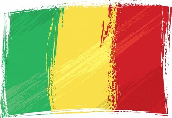 Grunge Mali flag von Dawid Krupa