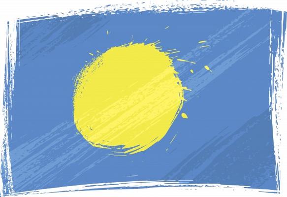 Grunge Palau flag von Dawid Krupa