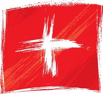 Grunge Switzerland flag von Dawid Krupa