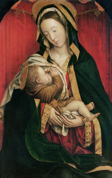 The Madonna Suckling her Child, 1520-30 (oil on panel) von Defendente Ferrari