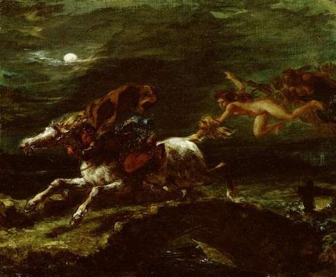 Tam O'Shanter (oil on canvas) von Delacroix