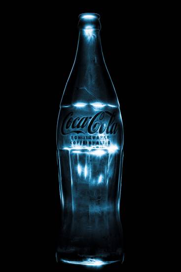 just coke Colaflasche mit licht beleuchtet 2021