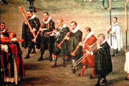 Musicians taking part in The Ommeganck in Brussels on 31st May 1615: Procession of Notre Dame de Sab von Denys van Alsloot
