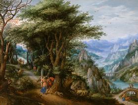 Landschaft mit Tobias und dem Engel