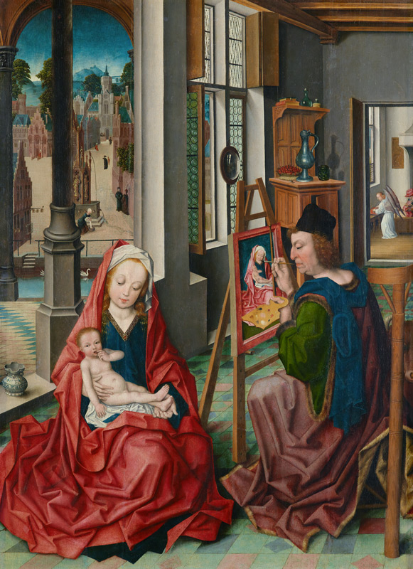 Der Evangelist Lukas malt die Muttergottes von Derick Baegert