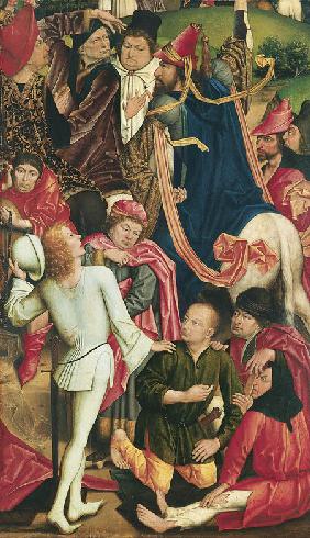 Ritter und Soldaten beim Würfelspiel um Gewand Christi 1478