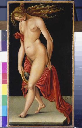 Frau mit Spiegel 1524