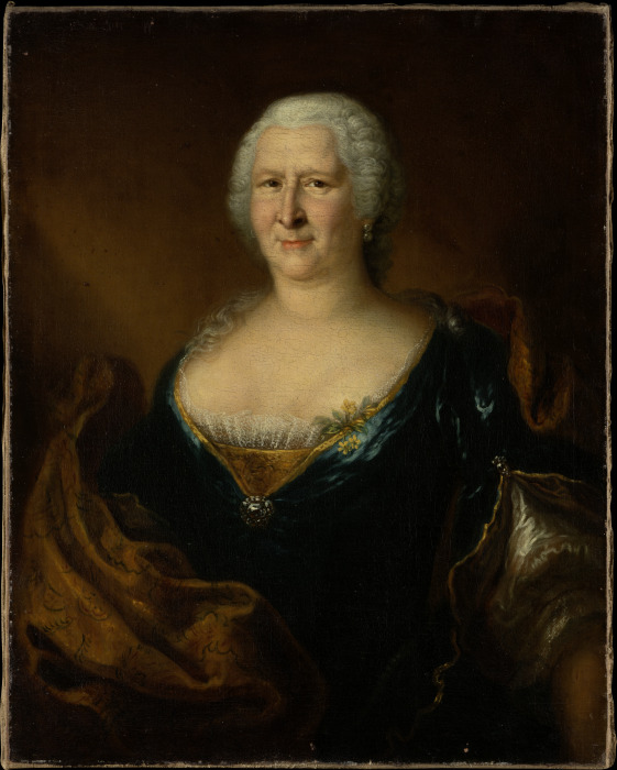 Bildnis der Anna Sybilla von Holzhausen, geb. zum Jungen (1689-1746) von Deutscher Meister um 1740/1750