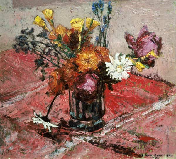 Still Life with Vase of Flowers von Diana  Schofield