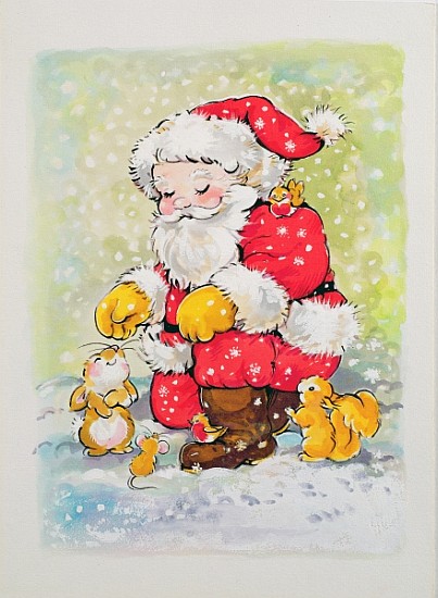 Father Christmas with Animals  von Diane  Matthes