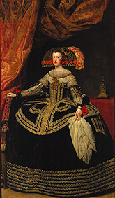 Königin Maria Anna von Österreich. von Diego Rodriguez de Silva y Velázquez