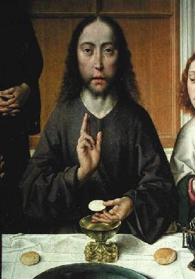 Christ Blessing, detail from the Altarpiece of the Last Supper 1464-68