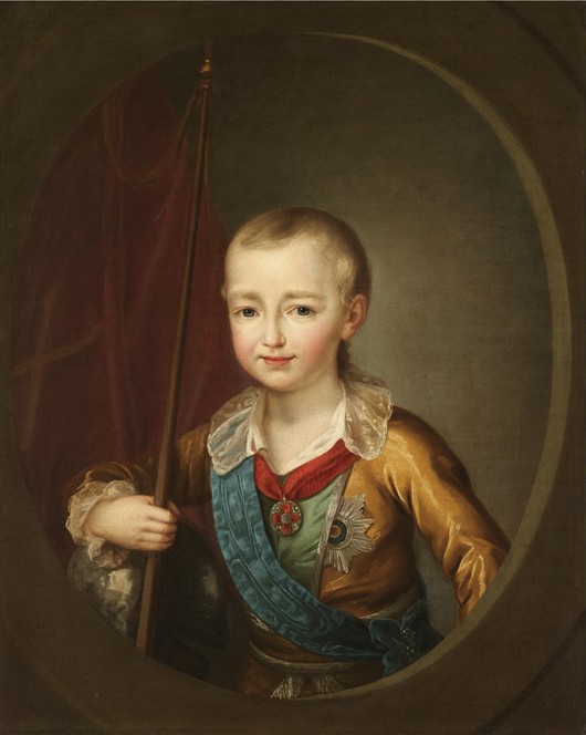 Porträt des Großfürsten Alexander Pawlowitsch (Alexander I.) als Kind von Dimitrij Grigorjewitsch Lewizkij