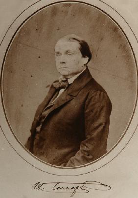 Porträt des Schriftstellers Iwan Gontscharow (1812-1891) 1856