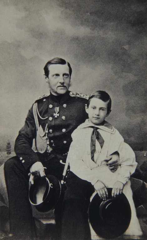Porträt von Großfürst Konstantin Nikolajewitsch von Russland (1827-1892) mit Sohn Nikolai Konstantin von Dimitrij Grigorjewitsch Lewizkij