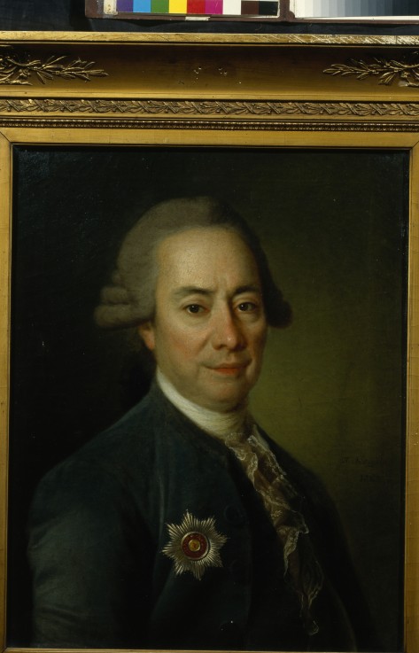 Porträt von Pjotr Wassiljewitsch Bakunin (1725–1786) von Dimitrij Grigorjewitsch Lewizkij