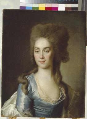 Porträt von Tatjana Petrowna Rasnatowskaja, geb. Reswaja 1781