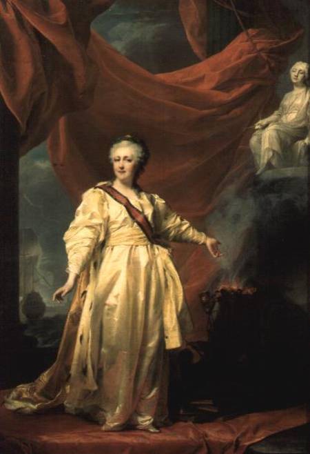 Portrait of Catherine the Great in the Justice Temple von Dmitri Grigor'evich Levitsky