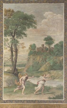 Apollon und Daphne (Fresko aus Villa Aldobrandini)