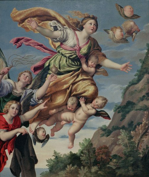 Ascension of Mary Magdalene/Domenichino von Domenichino (eigentl. Domenico Zampieri)