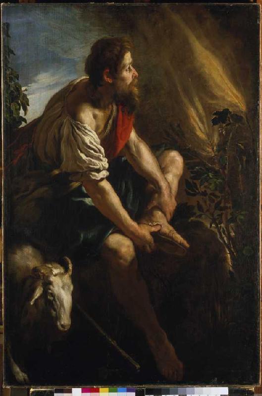 Moses vor dem brennenden Dornbusch von Domenico Fetti