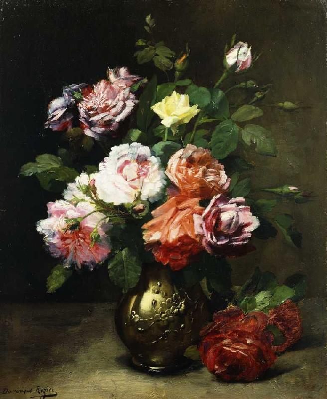 Rosei in einer Vase. von Dominique Hubert Rozier