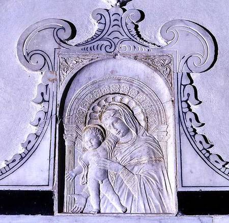 Bas-relief of a Madonna and Child von Donatello