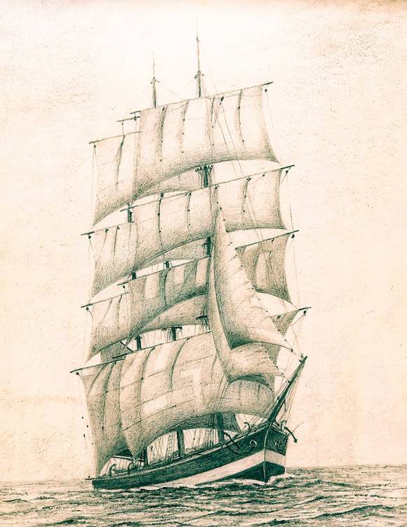 Segelschiff 7 von Doris Beckmann