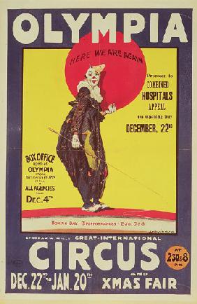 Bertram Mills circus poster 1922