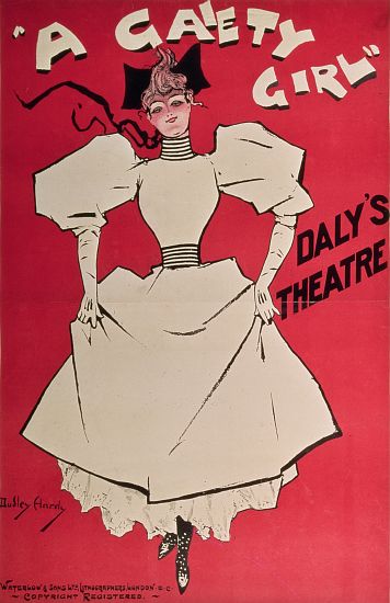 Poster advertising 'A Gaiety Girl' at the Daly's Theatre, Great Britain von Dudley Hardy