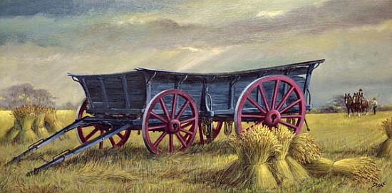 The Blue Wagon (oil on canvas)  von Dudley  Pout