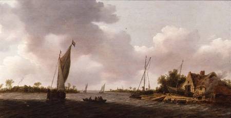 Boats in an Estuary von Dutch School