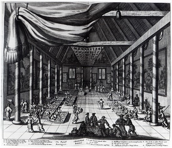 The Royal Banquet, illustration from ''Atlas Chinensis'' by Arnoldus Montanus von Dutch School