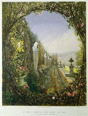 The Trellis Window, Trentham Hall Gardens, from ''Gardens of England'', published 1857