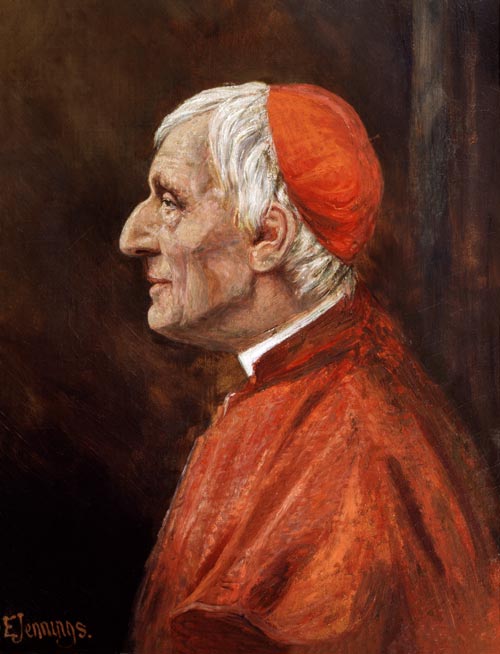 Portrait of Cardinal Newman (1801-90) von E. Jennings
