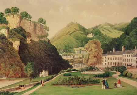 Matlock Bath from the grounds of the Bath Hotel 1895