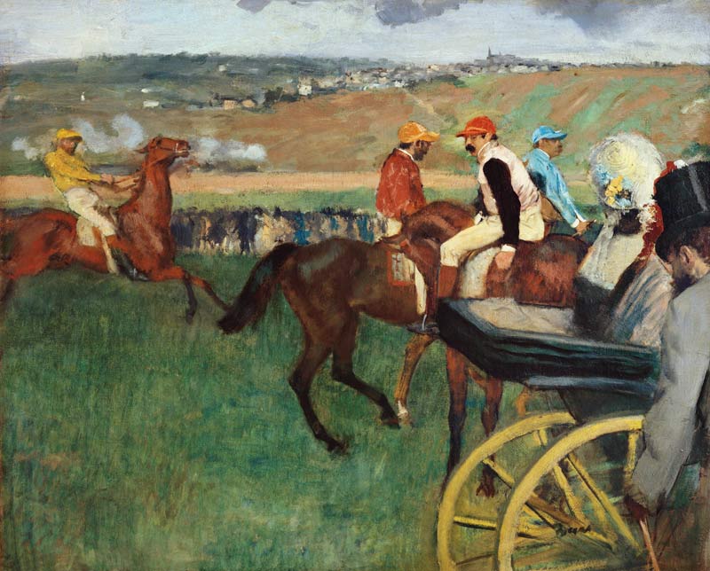 Kutsche auf dem Rennplatz. von Edgar Degas