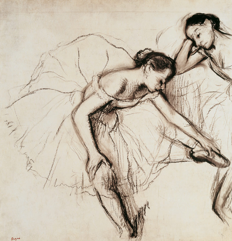 Kunstdruck Edgar Dancers oder - Degas Resting als Two