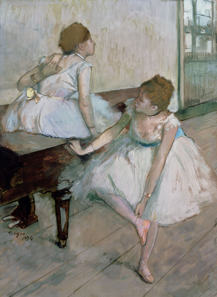 Two dancers resting von Edgar Degas