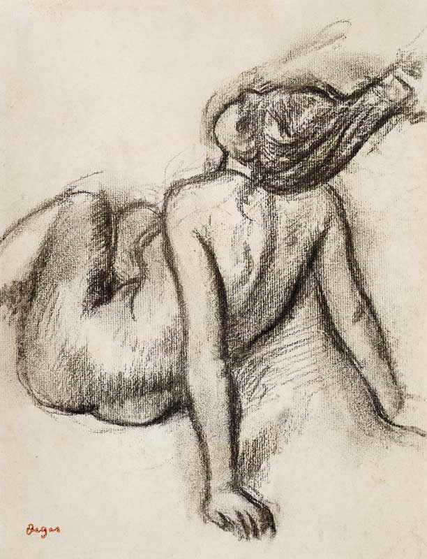 Woman having her hair styled von Edgar Degas