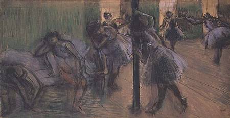 Dancers rehearsing (pastel) von Edgar Degas
