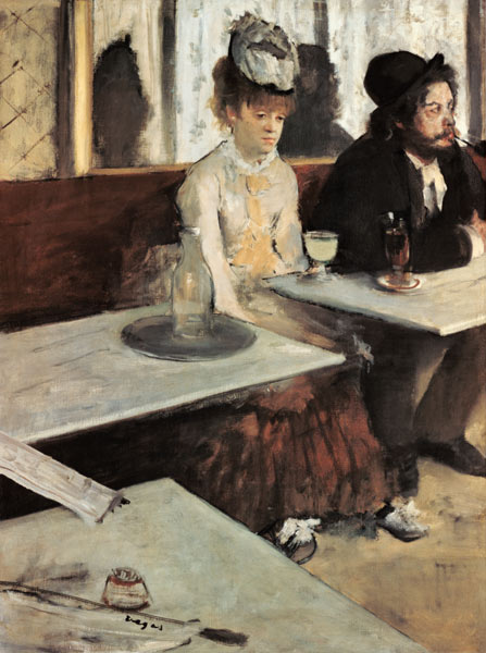 Der Absinth - Edgar Degas als Kunstdruck oder handgemaltes Gemälde.