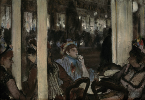 Frauen auf Caféterrasse von Edgar Degas