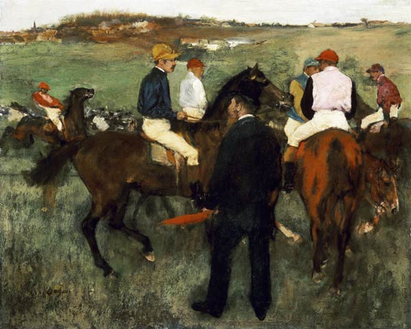 Racehorses (Leaving the Weighing) c.1874-78 von Edgar Degas