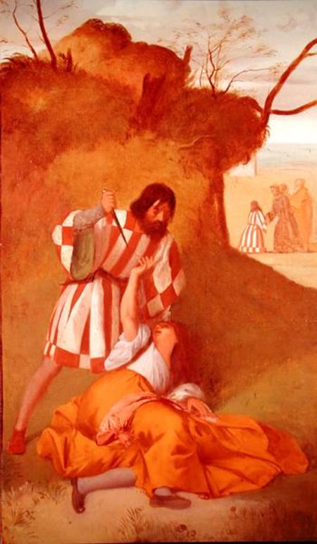 Saint Anthony resuscitating a woman killed by her husband von Edgar Degas
