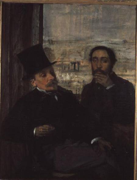 Self Portrait with Evariste de Valernes (1816-96) von Edgar Degas